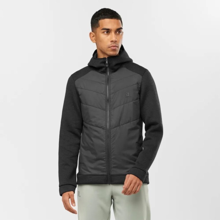 Chaquetas Salomon Essential Xwarm Híbrido Hombre Negros | MX XDQA407